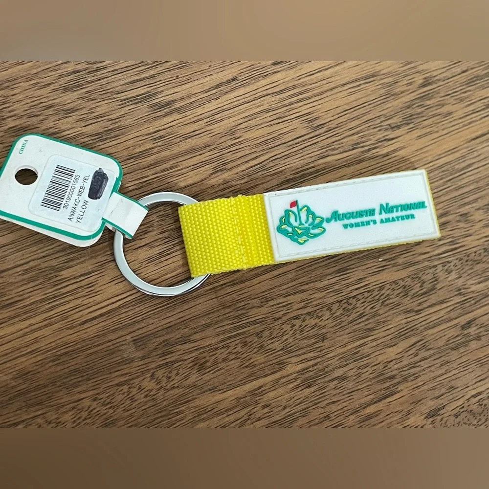 Augusta National Masters Golf Keychain Yellow Green NWT Souvenir
